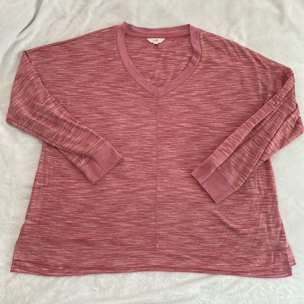 Blush red/pale pink heather sweater
